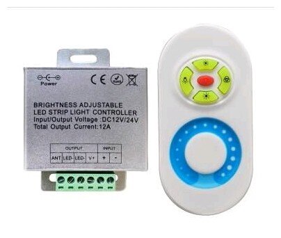 Avide LED-Streifen 12-24V, 144W, Dimmer, 5 Tasten, RF-Fernbedienung und Controller
