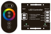 Avide LED-Streifen 12-24V, 216W, RGB, 6 Tasten,...