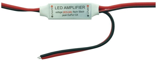 Avide LED-Streifen 5–24V, 144W, Dimmer, Mini-Verstärker