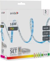 Avide LED-Streifen Blister 12V 16W RGB 1m Musiksteuerung + IR-Fernbedienung