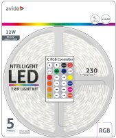 Avide LED-Streifen Blister 12V 22W SMD5050 30LED IC RGB...
