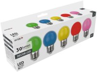 Avide Dekor LED-Lampen G45 1W E27 B5 (Grün/Blau/Gelb/Rot/Rosa)