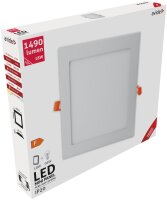 Avide LED Deckenleuchte Einbaupanel quadratisch ALU 18W WW 3000K