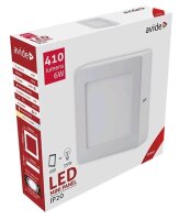 Avide LED-Deckenleuchte Aufbauleuchte quadratisch ALU 6W...
