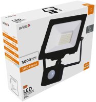 Avide LED-Flutlicht Slim SMD 30W NW 4000K PIR