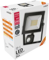 Avide LED-Flutlicht Slim SMD 30W NW 4000K PIR mit Schnellanschluss