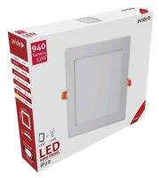 Avide LED-Deckenleuchte Einbaupanel quadratisch ALU 12W...