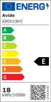 Avide LED-Deckenleuchte für Aufbaumontage, quadratisch, Kunststoff, 18W, KW, 6400K