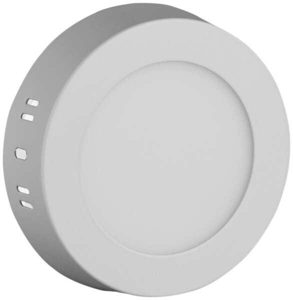 Avide LED-Deckenleuchte für Aufbaumontage, rund, ALU, 6W, KW, 6400K