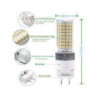 LED-Lampe G12 Melilla 12W (85W) kaltweiss