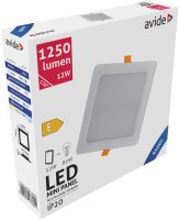 Avide LED-Deckenleuchte, Einbaupanel, quadratisch, Kunststoff, 12W, KW, 6400K