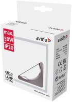 Avide GU10-Rahmen, quadratisch, Chrom