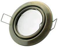 Avide GU10-Rahmen, rund, drehbar, Kupfer